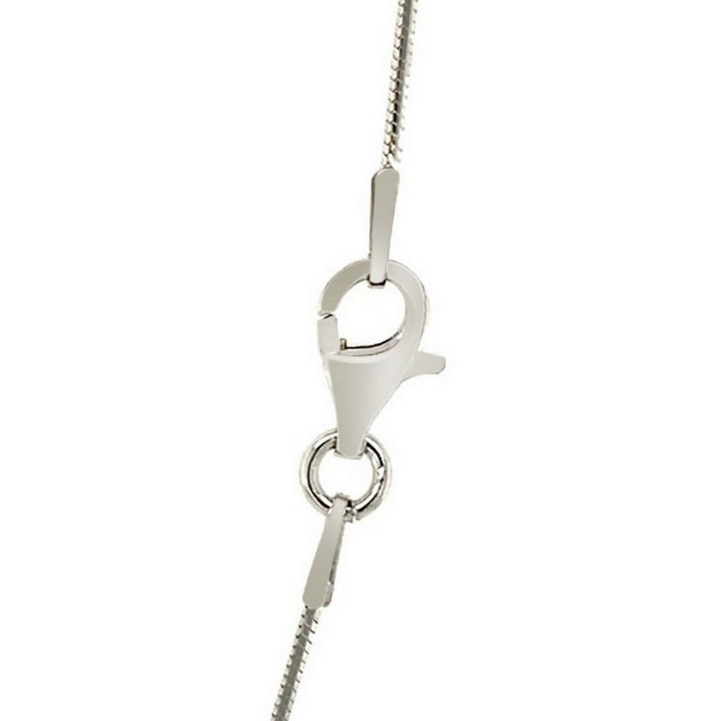 Rhodium Plated Sterling Silver Snake Style Chain (1.20 mm)