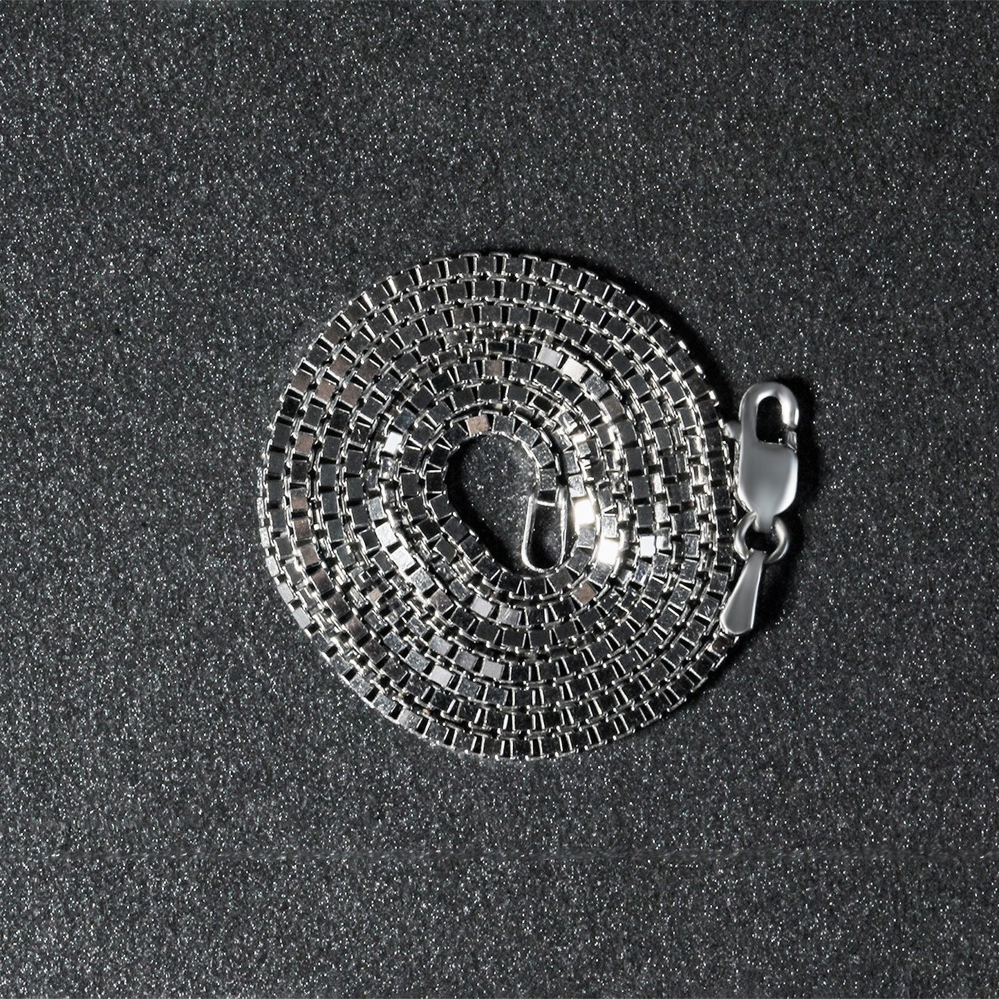 Sterling Silver Rhodium Plated Box Chain (1.30 mm)
