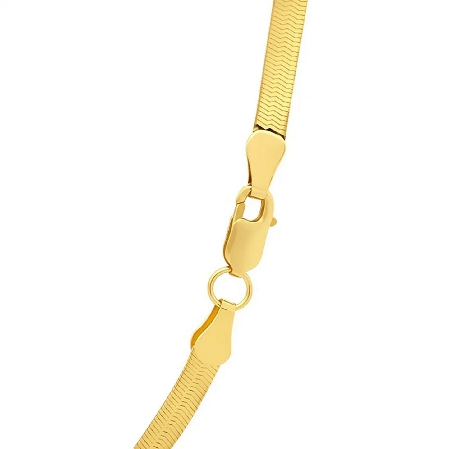 Sterling Silver Yellow Gold Plated Imperial Herringbone Chain (2.70 mm)