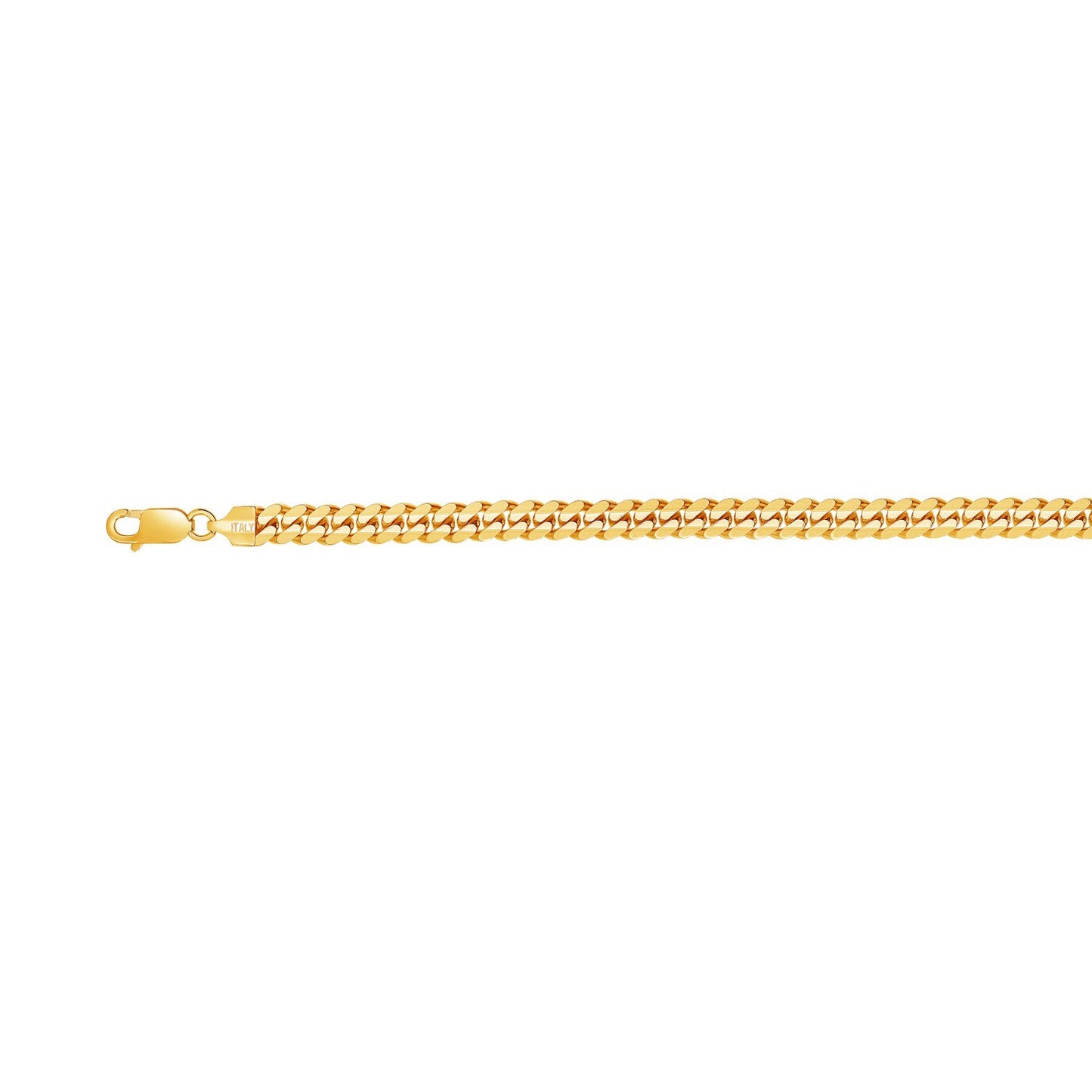 Sterling Silver Yellow Gold Plated Miami Cuban Chain (6.30 mm)