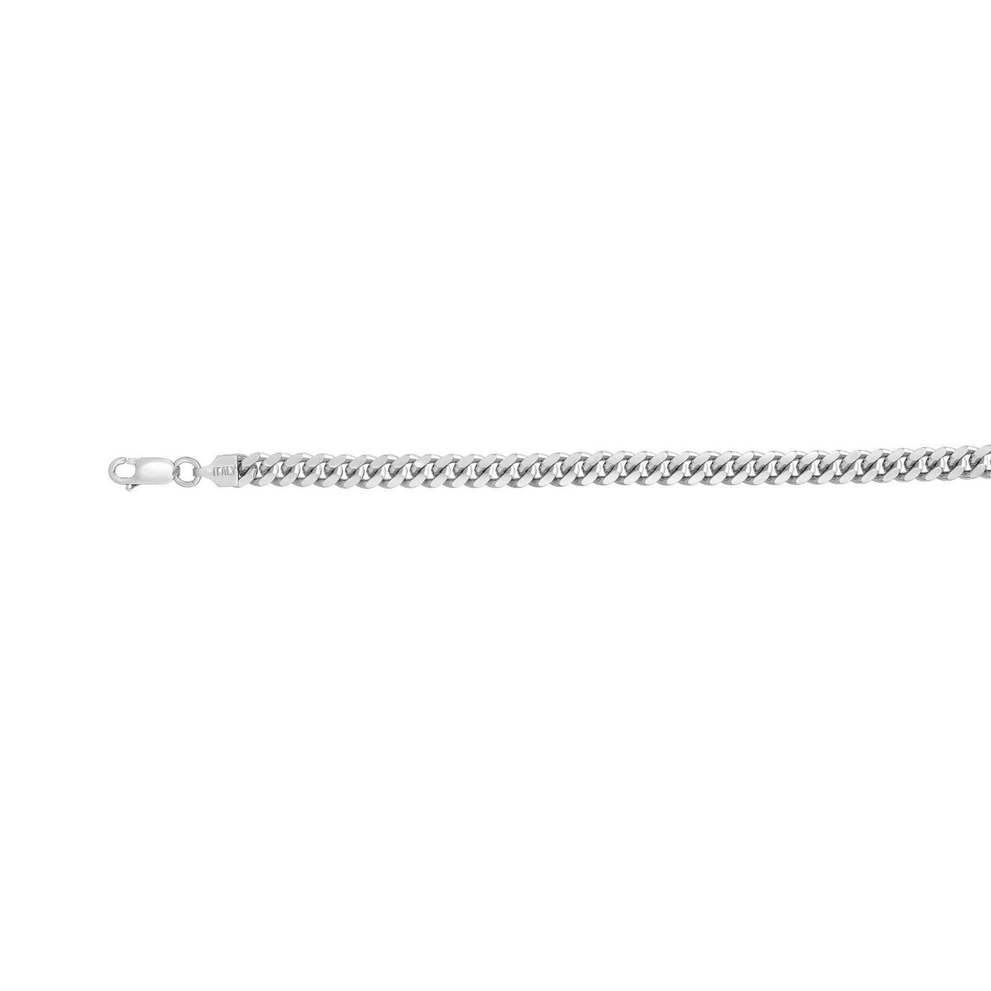 Sterling Silver Rhodium Plated Miami Cuban Chain (5.60 mm)