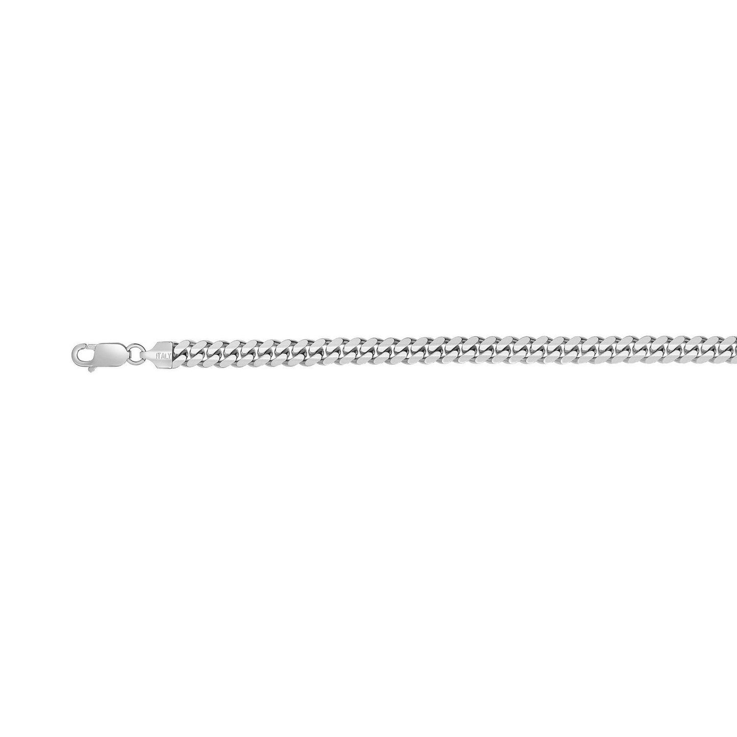 Sterling Silver Rhodium Plated Miami Cuban Chain (6.30 mm)