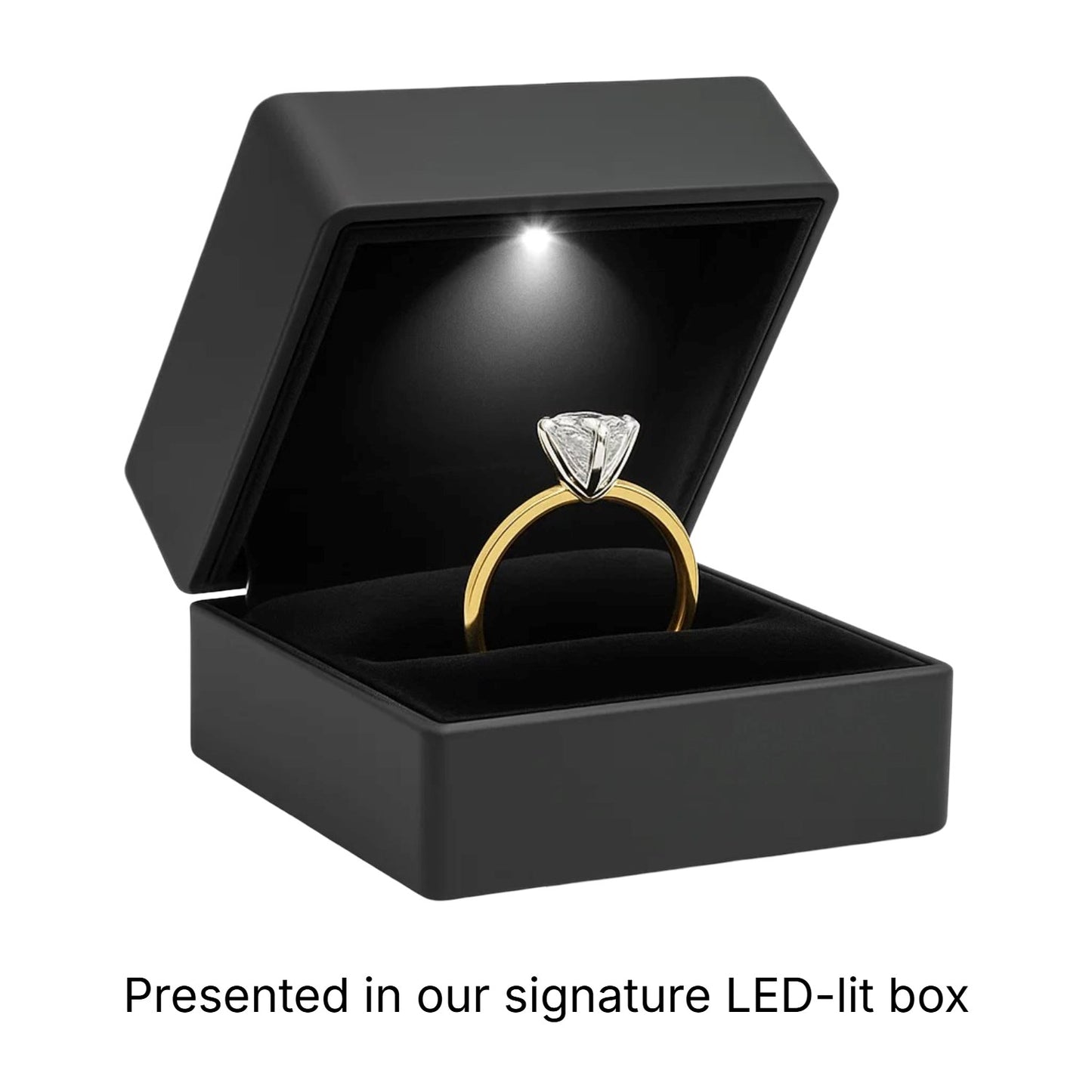 2 Carat Oval Lab Grown IGI G/VS1 Diamond Solitaire Ring in 14K Yellow Gold
