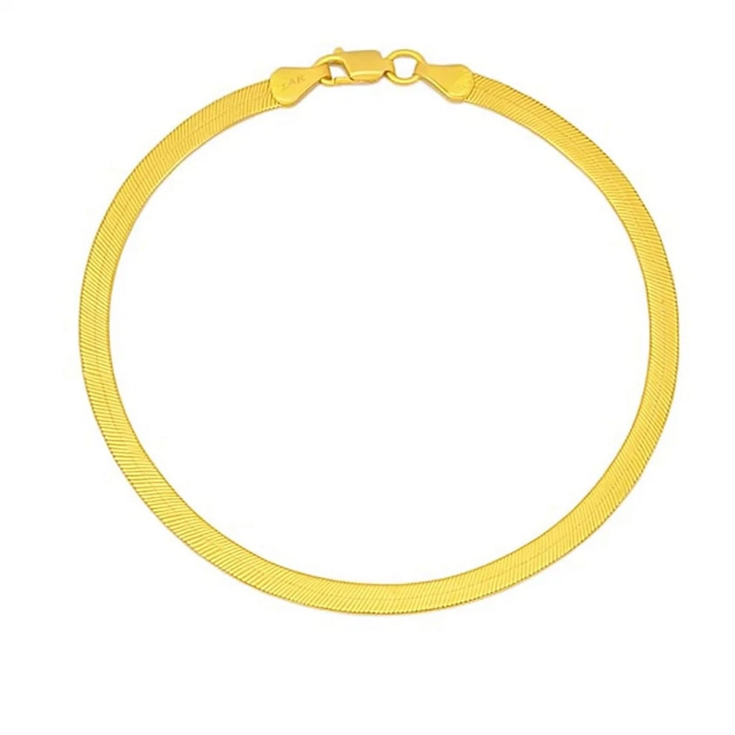 14k Yellow Gold Super Flex Herringbone Bracelet (1.50 mm)