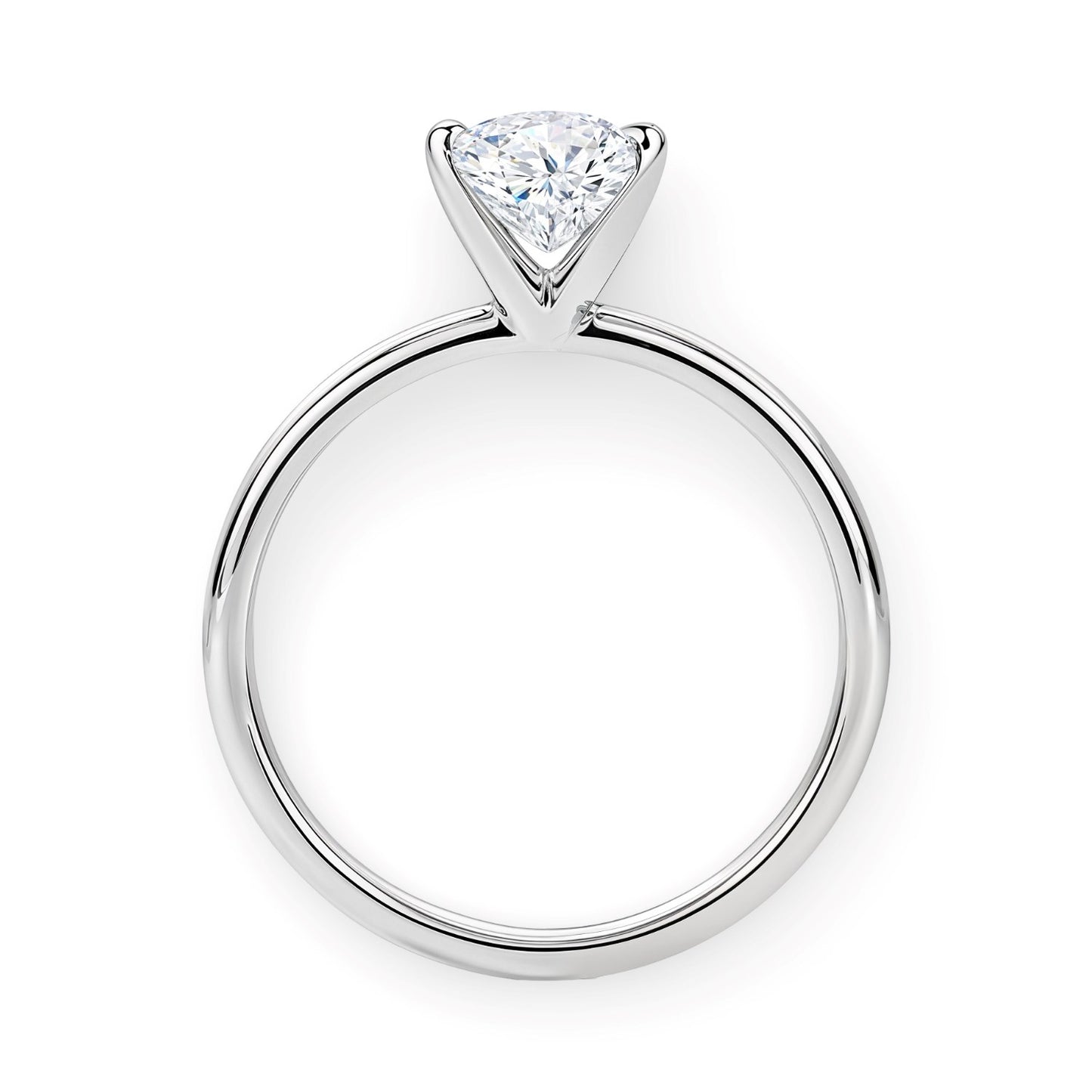 1.50Ct Princess Lab Grown IGI G/VS1 Diamond Ring in 10K White Gold